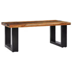 vidaXL Table Basse Bois de teck multicolore, Bois de manguier, Résine
