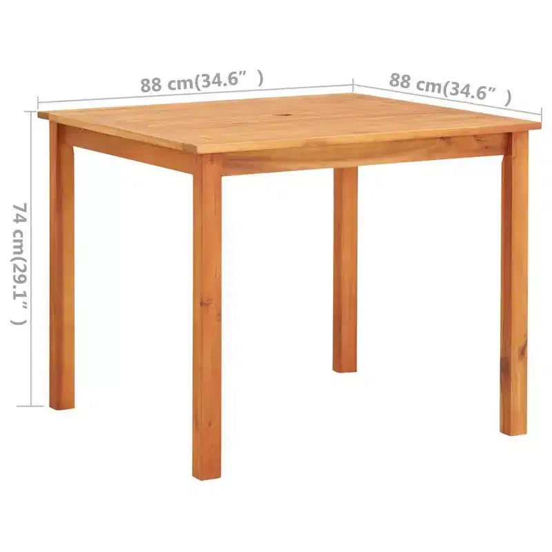 vidaXL Ensemble de salle à manger d'extérieur 3 pièces en bois d'acacia massif avec coussins