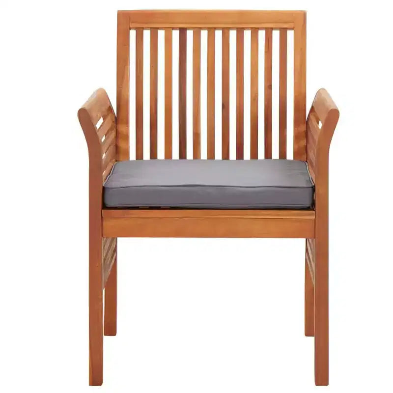vidaXL Ensemble de salle à manger d'extérieur 3 pièces en bois d'acacia massif avec coussins