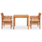 vidaXL Ensemble de salle à manger d'extérieur 3 pièces en bois d'acacia massif avec coussins