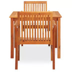 vidaXL Ensemble de salle à manger d'extérieur 3 pièces en bois d'acacia massif avec coussins