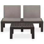 vidaXL Garden Lounge Set Plastic Normal Seats 4 Garden Lounge Set