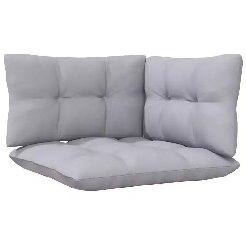 vidaXL Solid Pinewood Patio Lounge Set with Cushions Multi Colors