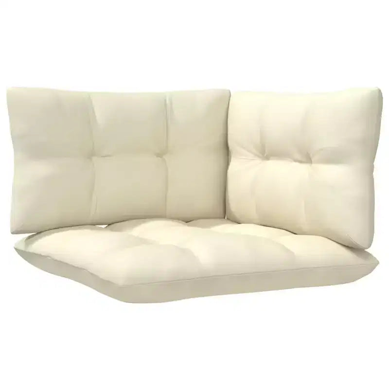 vidaXL Solid Pinewood Patio Lounge Set with Cushions Multi Colors