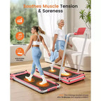 KRISRATE 3-in-1 3.5HP Walking Pad Treadmill w/ Foot Massage & Handle Bar, DualSided Compact Walking Pad, Foldable Treadmill for Home Gym