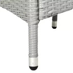 Mojavi 4 Piece Wicker Patio Seating Set W/Cushions - Indoor/Outdoor - FOX6005 - Grey/Black - Safavieh Couture