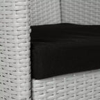Mojavi 4 Piece Wicker Patio Seating Set W/Cushions - Indoor/Outdoor - FOX6005 - Grey/Black - Safavieh Couture