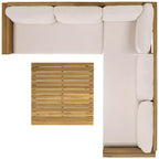 Napol 4 PC Acacia Patio Seating Set W/ Cushions - Indoor/Outdoor - PAT6806 - Safavieh