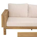Napol 4 PC Acacia Patio Seating Set W/ Cushions - Indoor/Outdoor - PAT6806 - Safavieh