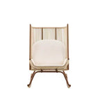 Christopher Knight Home Suraj Farmhouse 2 Piece Patio Dining Set with Lightweight Concrete Table and Iron Rocking Chair