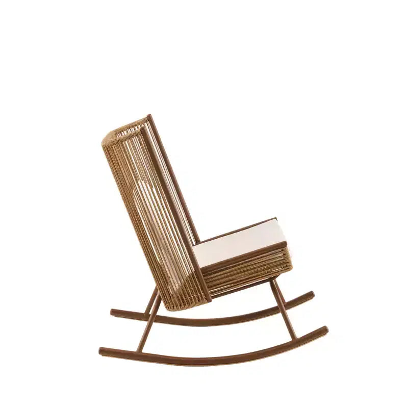 Christopher Knight Home Tanvi Farmhouse 3 Piece Patio Dining Set with Lightweight Concrete Table and Iron Rocking Chairs