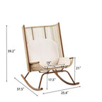 Christopher Knight Home Tanvi Farmhouse 3 Piece Patio Dining Set with Lightweight Concrete Table and Iron Rocking Chairs