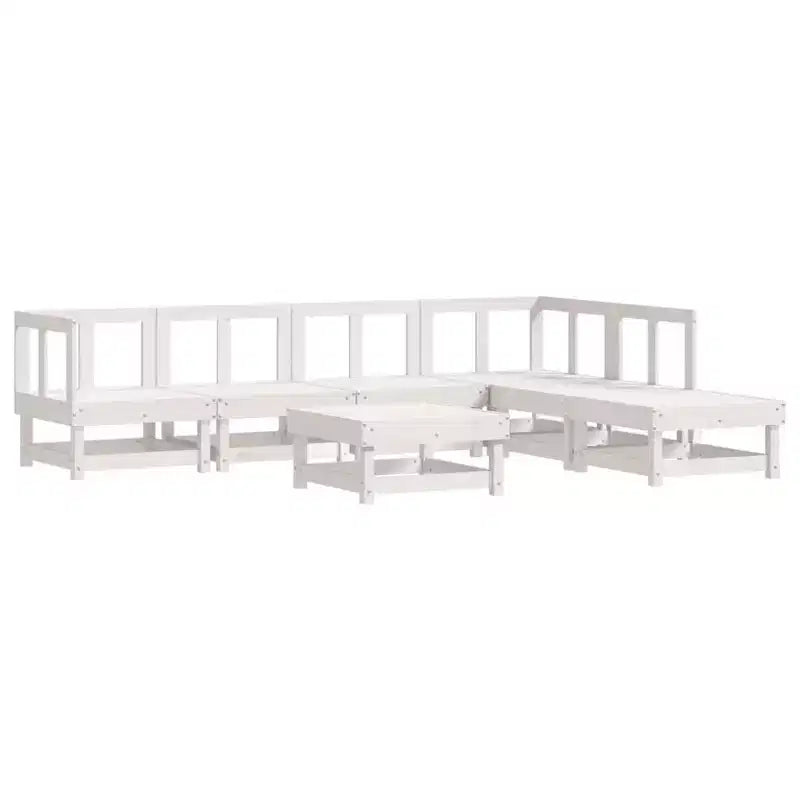 vidaXL Salon de jardin avec coussins et construction robuste en bois de pin