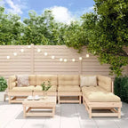 vidaXL Salon de jardin avec coussins et construction robuste en bois de pin