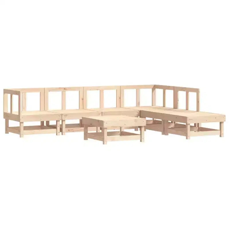 vidaXL Salon de jardin avec coussins et construction robuste en bois de pin