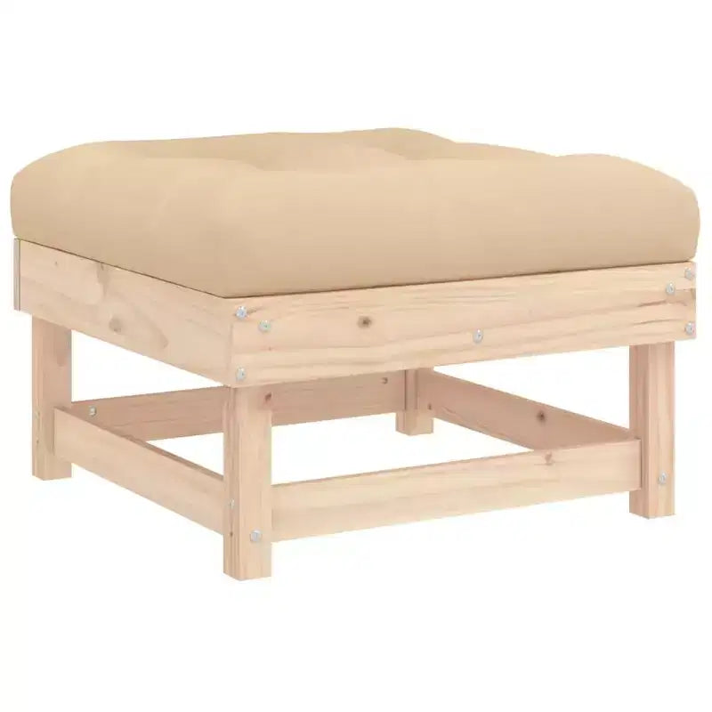 vidaXL Salon de jardin avec coussins et construction robuste en bois de pin