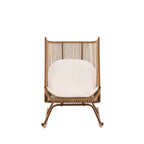 Christopher Knight Home Varun Farmhouse 2 Piece Patio Dining Set with Acacia Wood Table and Iron Rocking Chair