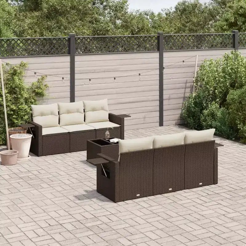vidaXL Modular Patio Sofa Set with Cushions in Different Colors