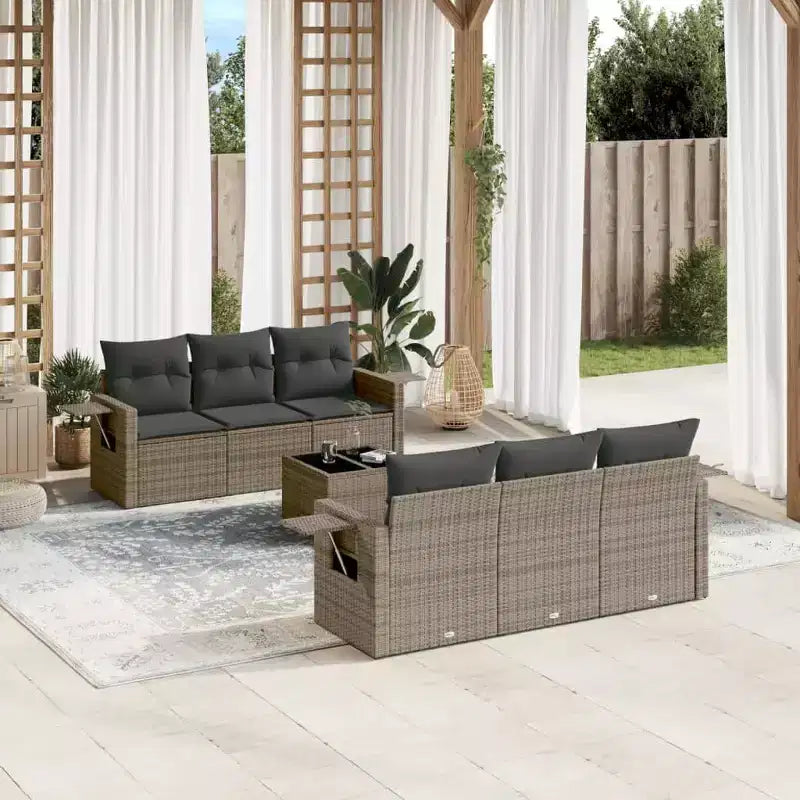 vidaXL Modular Patio Sofa Set with Cushions in Different Colors