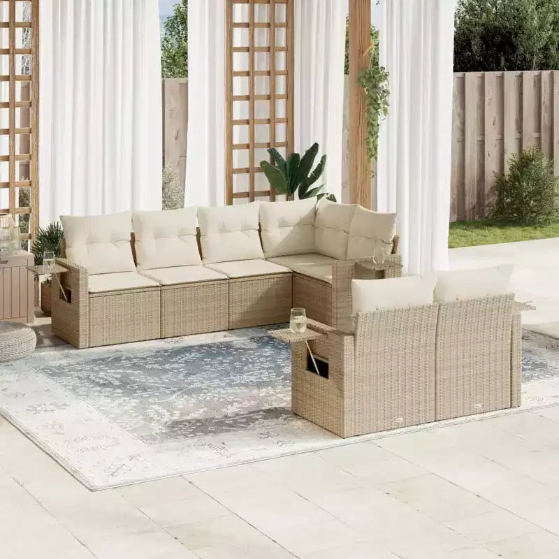 vidaXL Stylish Modular Patio Sofa Set with Cushions in Different Colors