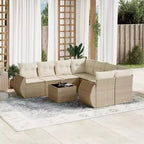 vidaXL Salon de jardin avec coussins - Mobilier d'extérieur moderne en résine tressée