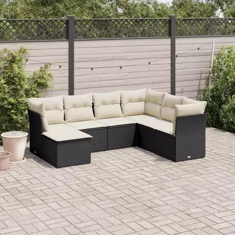 vidaXL Modular Garden Sofa Set with Cushions in Various Colors