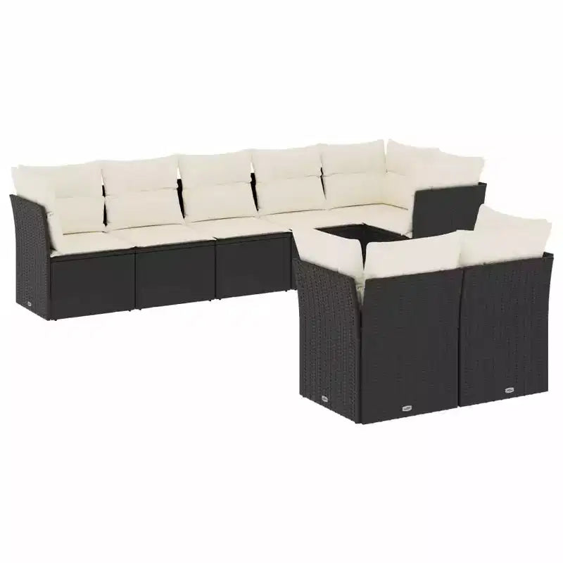 vidaXL Garden Sofa Set PE rattan Large UV-resistant materials