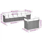 vidaXL Garden Sofa Set PE rattan Large UV-resistant materials