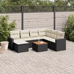 vidaXL Salon de jardin d'extérieur avec coussins et rangement
