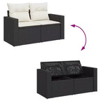 vidaXL Salon de jardin d'extérieur avec coussins et rangement
