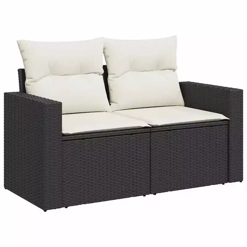 vidaXL Salon de jardin d'extérieur avec coussins et rangement