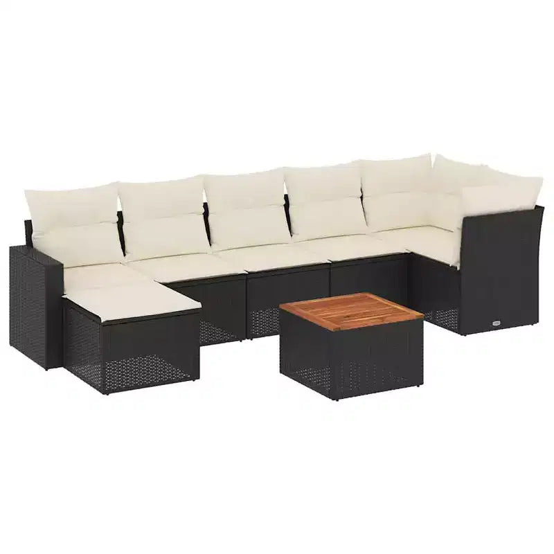 vidaXL Salon de jardin d'extérieur avec coussins et rangement