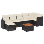 vidaXL Salon de jardin d'extérieur avec coussins et rangement