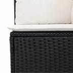 vidaXL Poly Rattan Patio Sofa Set with Cushions and Storage