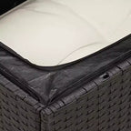 vidaXL Poly Rattan Patio Sofa Set with Cushions and Storage