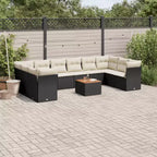 Ensemble de canapé de jardin modulable vidaXL avec rangement et coussins