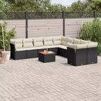 Ensemble de canapé de jardin modulable vidaXL avec rangement et coussins