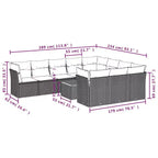 Ensemble de canapé de jardin modulable vidaXL avec rangement et coussins