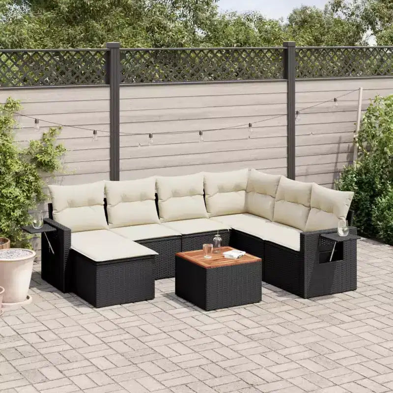 vidaXL Salon de jardin élégant avec coussins
