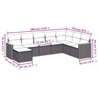 vidaXL Garden Sofa Set with Cushions - Modular Design in Multiple Colors