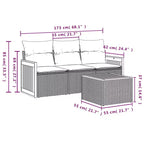 vidaXL Patio Sofa Set with Cushions in Various Colors