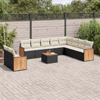 vidaXL Salon de jardin modulable en résine tressée