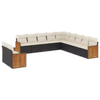 vidaXL Garden Sofa Set and PE Rattan Large Modular