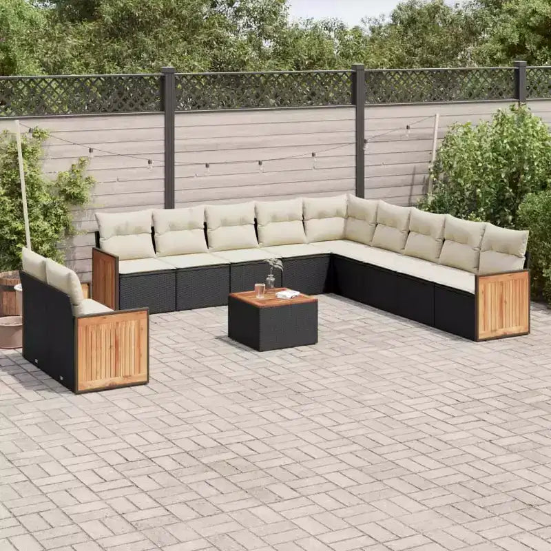 vidaXL Garden Sofa Set and PE Rattan Large Modular