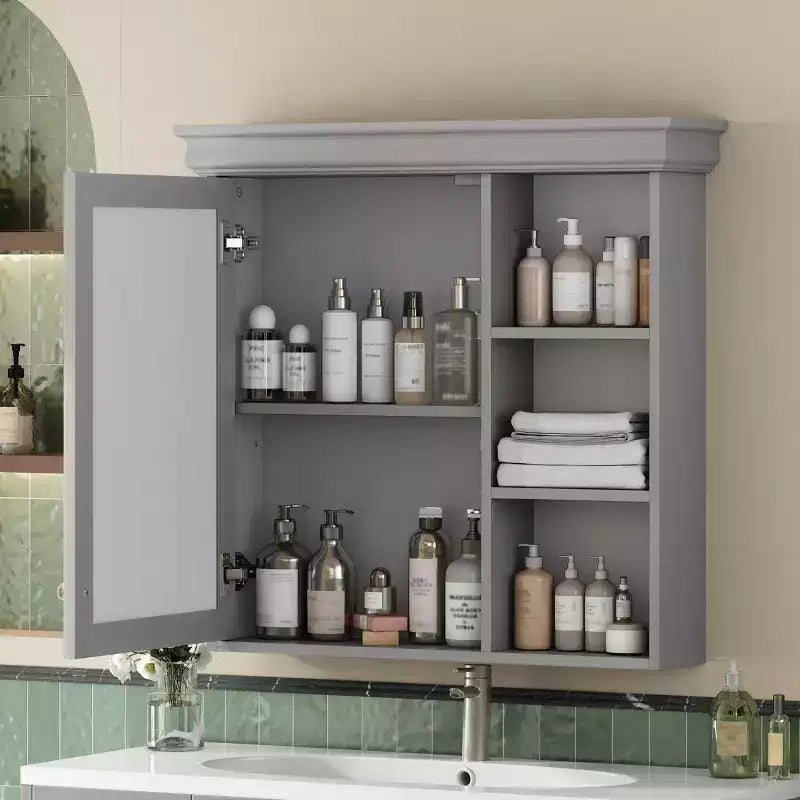 GDFStudio Bella 30 Armoire de toilette murale moderne avec miroir et 3 étagères