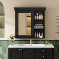 GDFStudio Bella 30 Modern Wall Mounted Bathroom Medicine Cabinet with Mirror and 3 Shelves