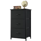 3-Drawer Dresser with Removable Fabric Bins for Bedroom, Living Room, Closet