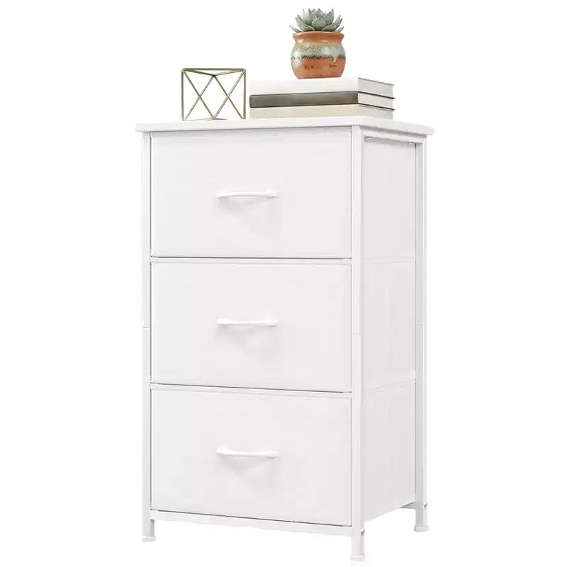 3-Drawer Dresser with Removable Fabric Bins for Bedroom, Living Room, Closet