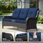 UPTIOT Premium Outdoor Lounge Set with Sofa, Swivel Chairs, and Ottoman for Ultimate Comfort and Style
