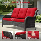 UPTIOT Premium Outdoor Lounge Set with Sofa, Swivel Chairs, and Ottoman for Ultimate Comfort and Style